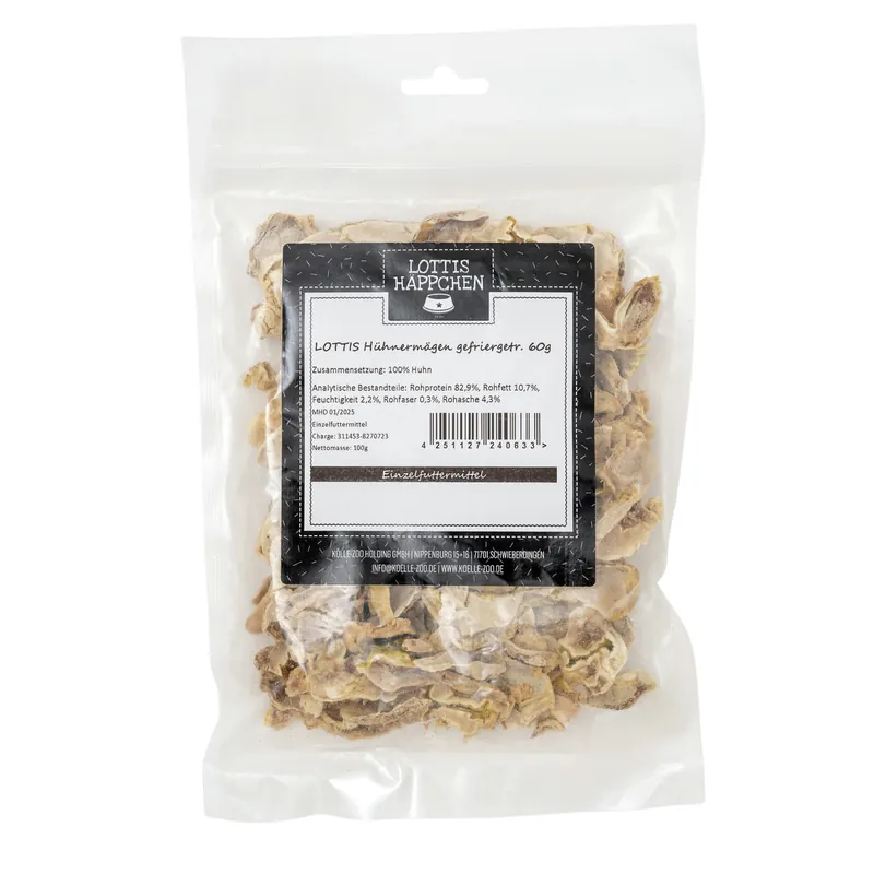 Finale Aktion LOTTIS HÄPPCHEN Hühnermägen gefriergetrocknet 60 g
